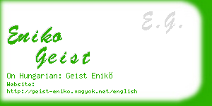 eniko geist business card