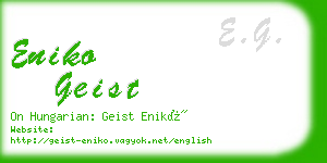 eniko geist business card